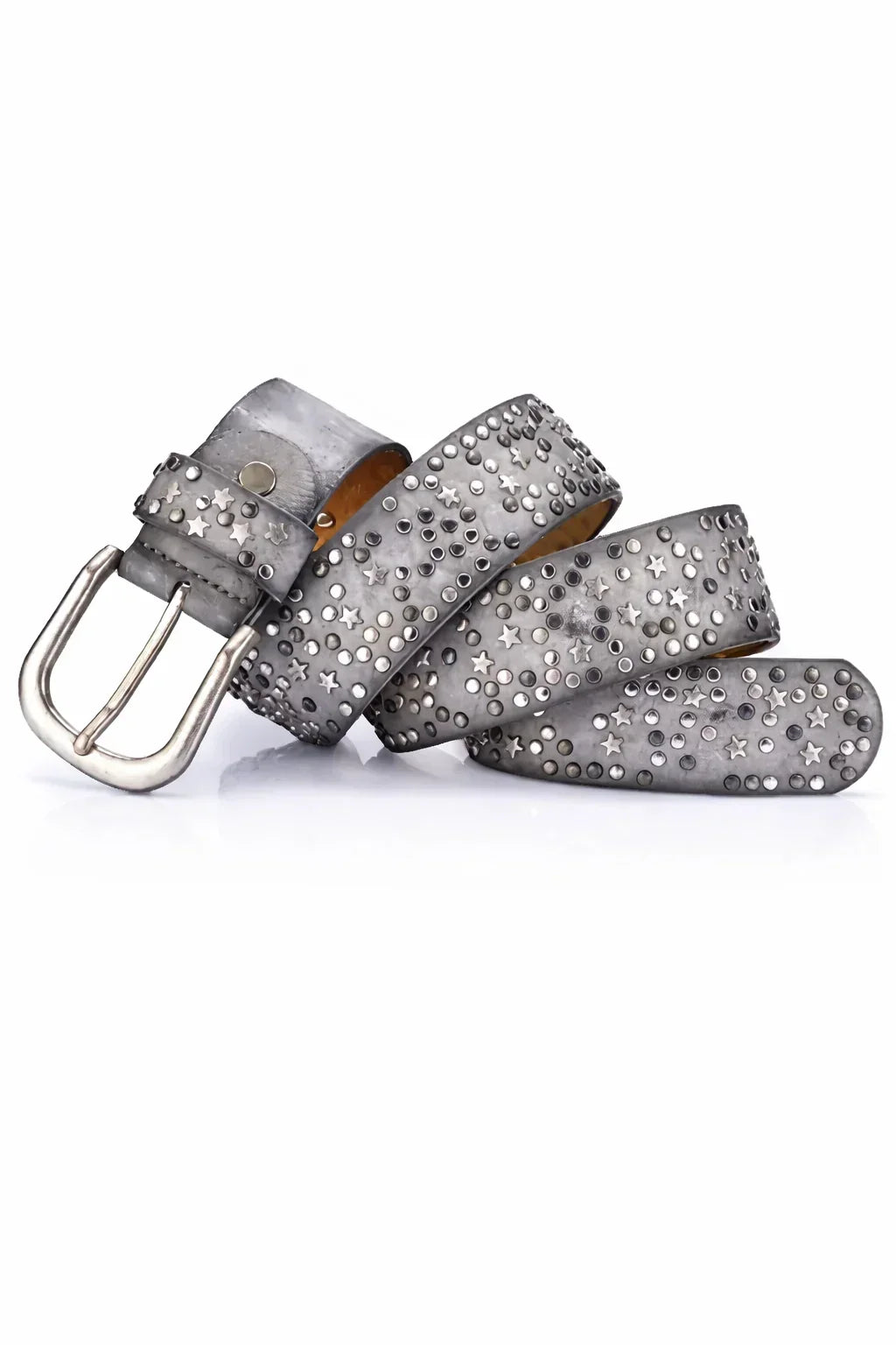 Vintage Star Rivet Leather Belt