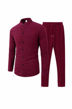 Waffle Knit Casual Suit