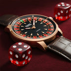 Roulette Dial Leather Watch